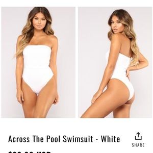 FashionNova White Bathing Suit